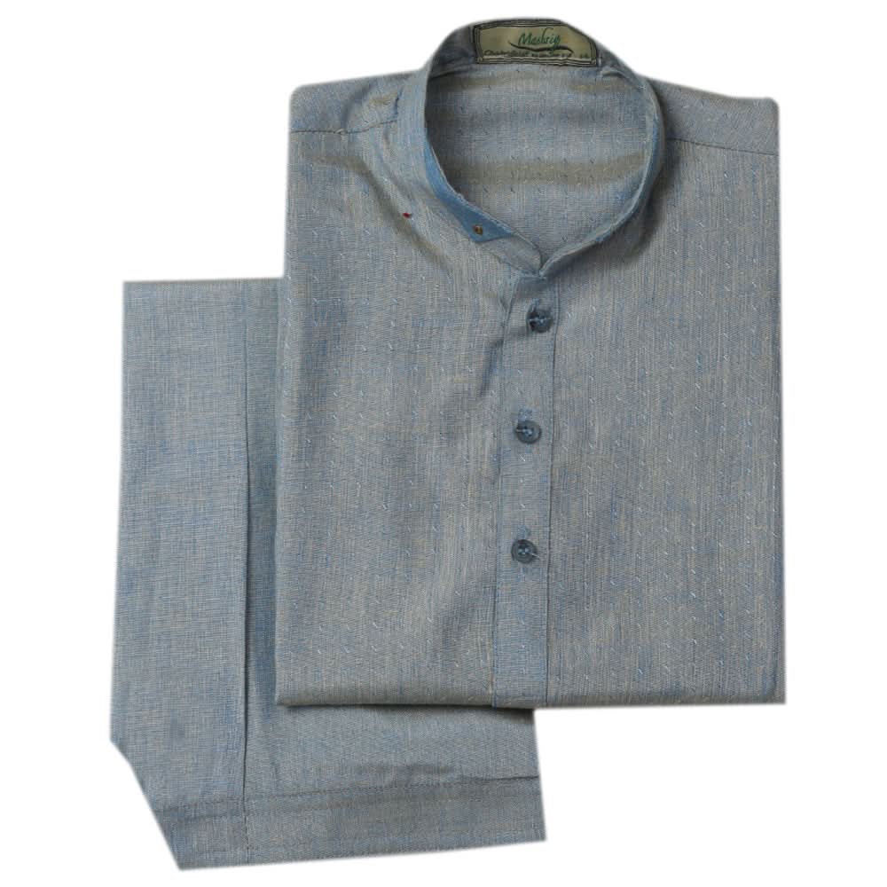 Boys Mashriq Kurta Shalwar - Steel Blue, Kids, Boys Shalwar Kameez, Chase Value, Chase Value