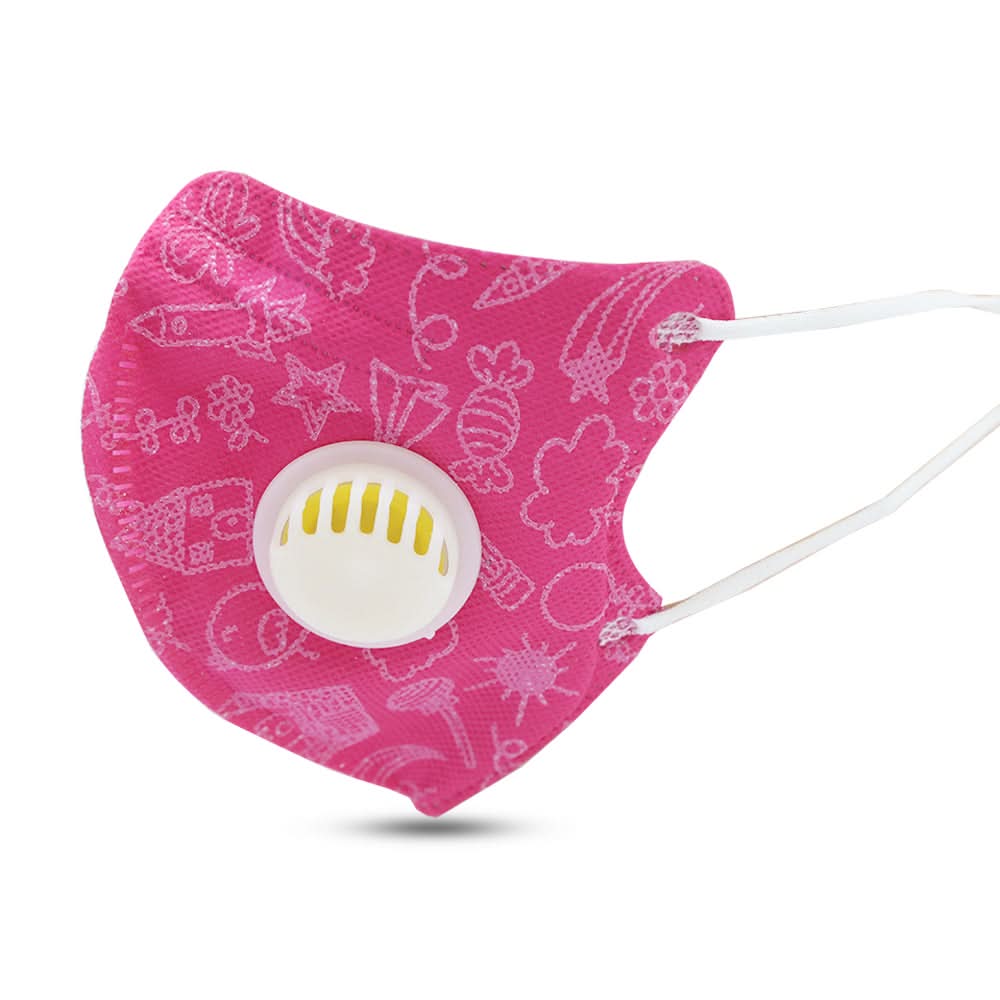 Kids Printed KN95 Mask - Pink, Kids, Boys Face Mask, Kids, Girls Face Mask, Chase Value, Chase Value