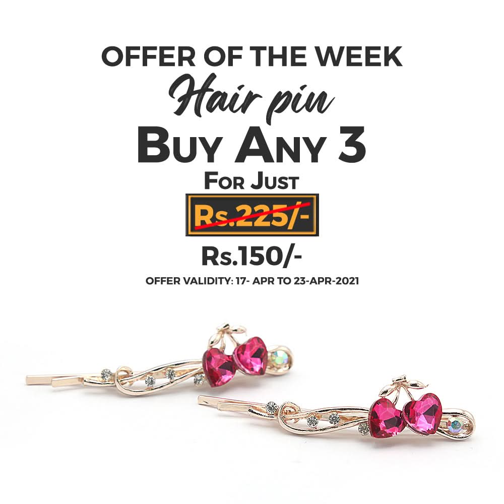 Women's Hair Pin & Clip - Pink, Women, Hair And Head Jewellery, Chase Value, Chase Value