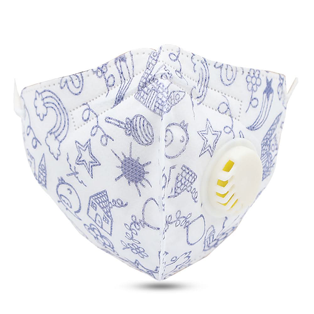 Kids Printed KN95 Mask - Navy Blue, Kids, Boys Face Mask, Kids, Girls Face Mask, Chase Value, Chase Value