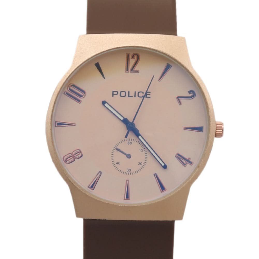 Men's Police Watch - Brown, Men, Watches, Chase Value, Chase Value