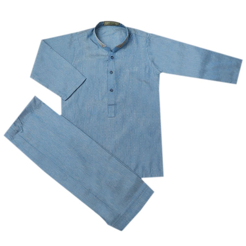 Boys Mashriq Kurta Shalwar - Blue, Kids, Boys Shalwar Kameez, Chase Value, Chase Value