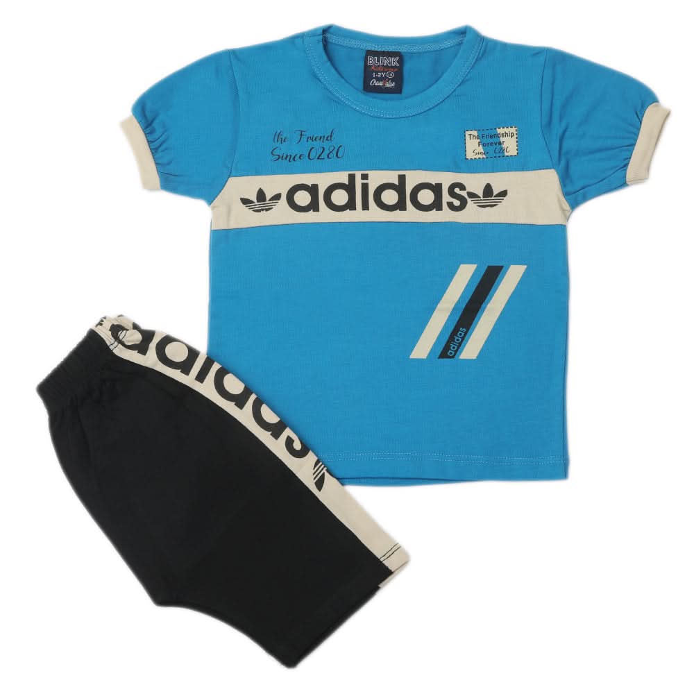 Boys Half Sleeves Short Suit - Blue, Kids, Boys Sets And Suits, Chase Value, Chase Value