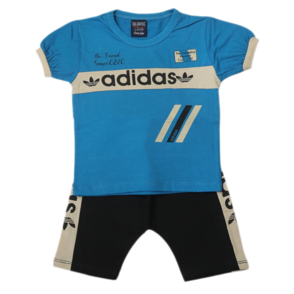 Boys Half Sleeves Short Suit - Blue, Kids, Boys Sets And Suits, Chase Value, Chase Value