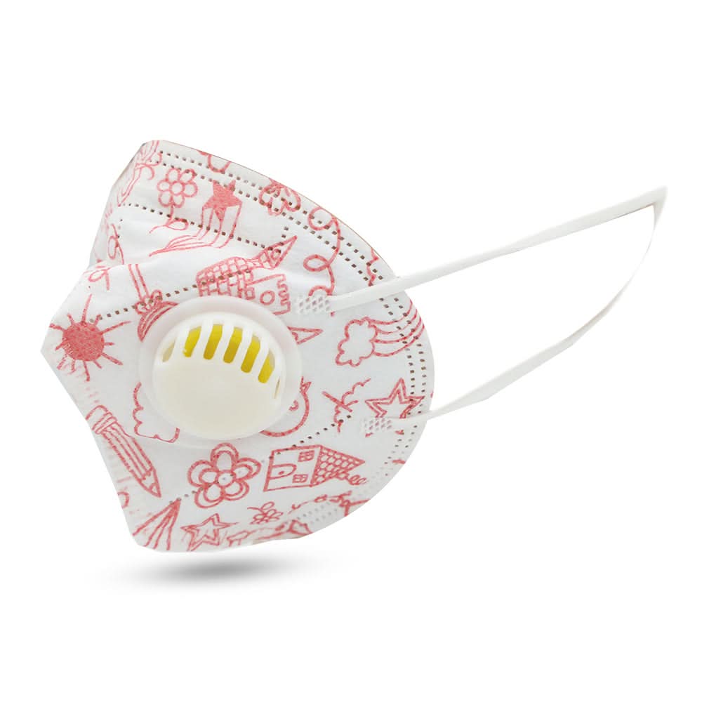 Kids Printed KN95 Mask - Red, Kids, Boys Face Mask, Kids, Girls Face Mask, Chase Value, Chase Value