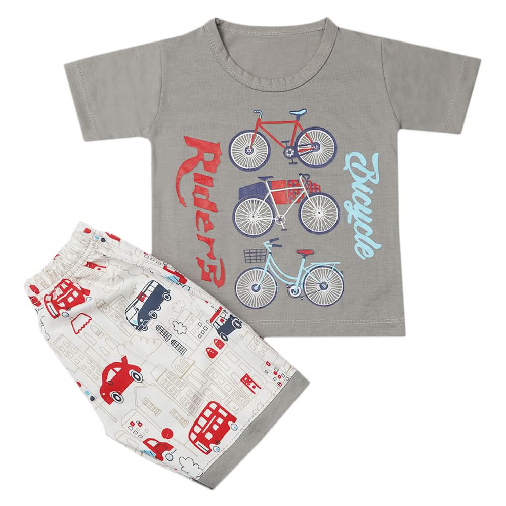 Boys Half Sleeves Short Suit - Grey, Kids, Boys Sets And Suits, Chase Value, Chase Value