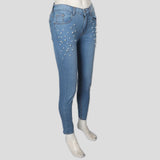 Women's Pearls Denim Pant - Light Blue, Women, Pants & Tights, Chase Value, Chase Value