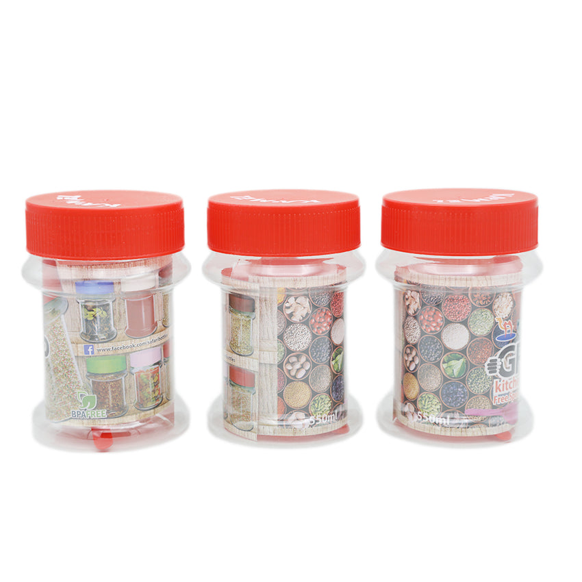 Grip Storage Jar 3Pcs Set - Red, Home & Lifestyle, Storage Boxes, Chase Value, Chase Value