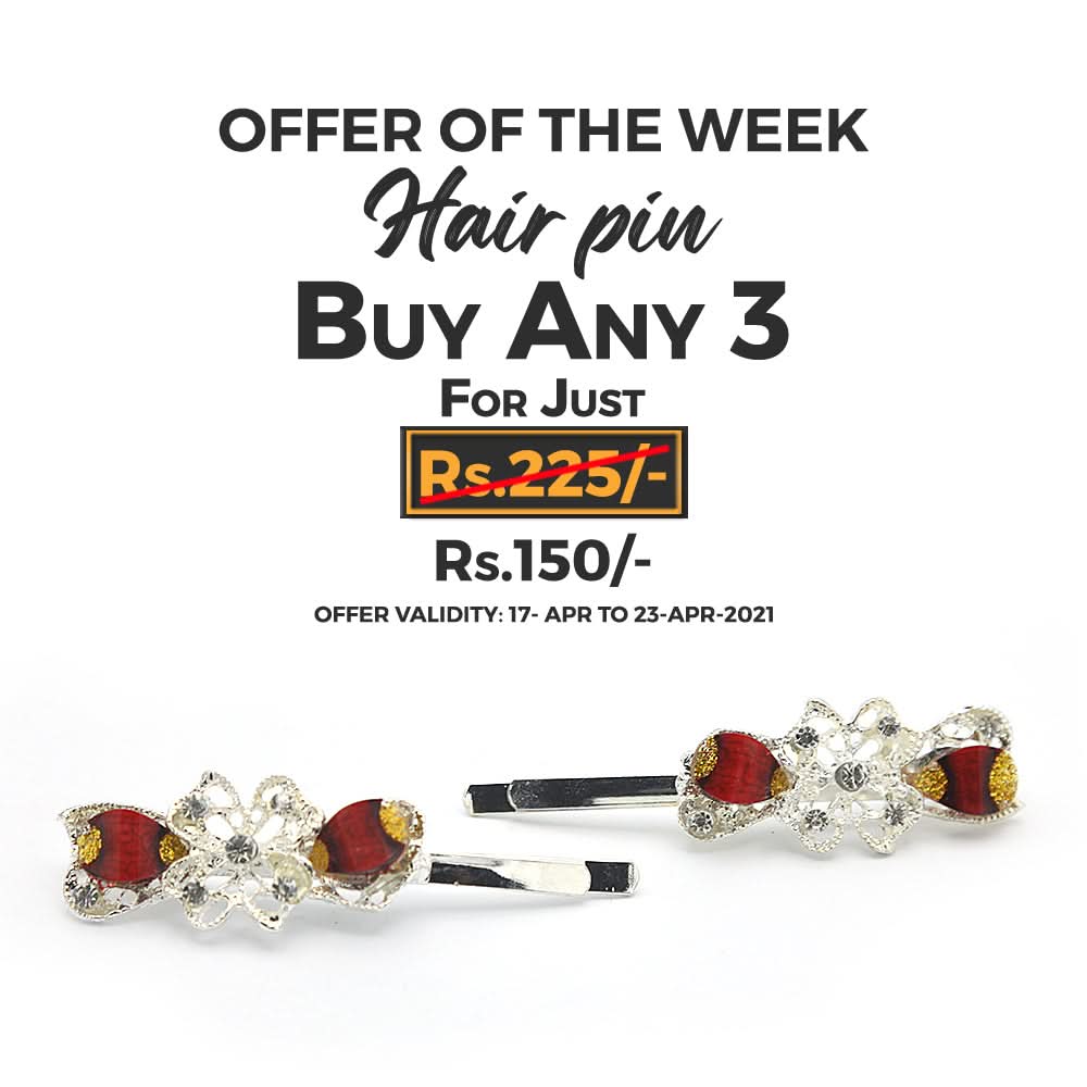 Women's Hair Pin & Clip - Maroon, Women, Hair And Head Jewellery, Chase Value, Chase Value