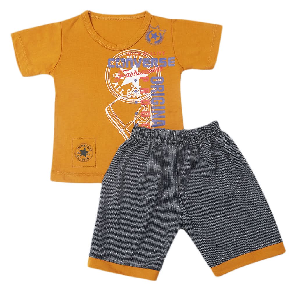 Boys Half Sleeves Short Suit - Brown, Kids, Boys Sets And Suits, Chase Value, Chase Value