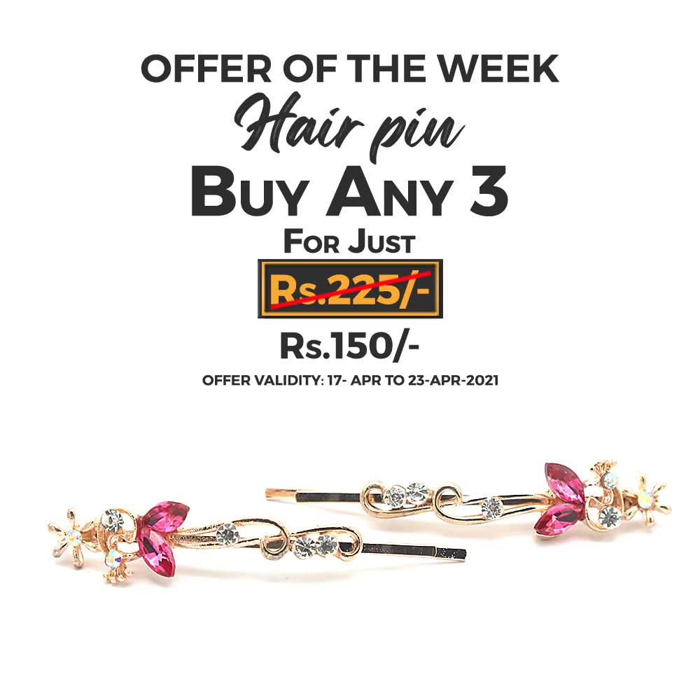 Women's Hair Pin & Clip - Pink, Women, Hair And Head Jewellery, Chase Value, Chase Value