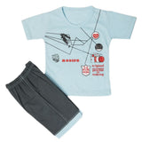 Boys Half Sleeves Short Suit - Blue, Kids, Boys Sets And Suits, Chase Value, Chase Value