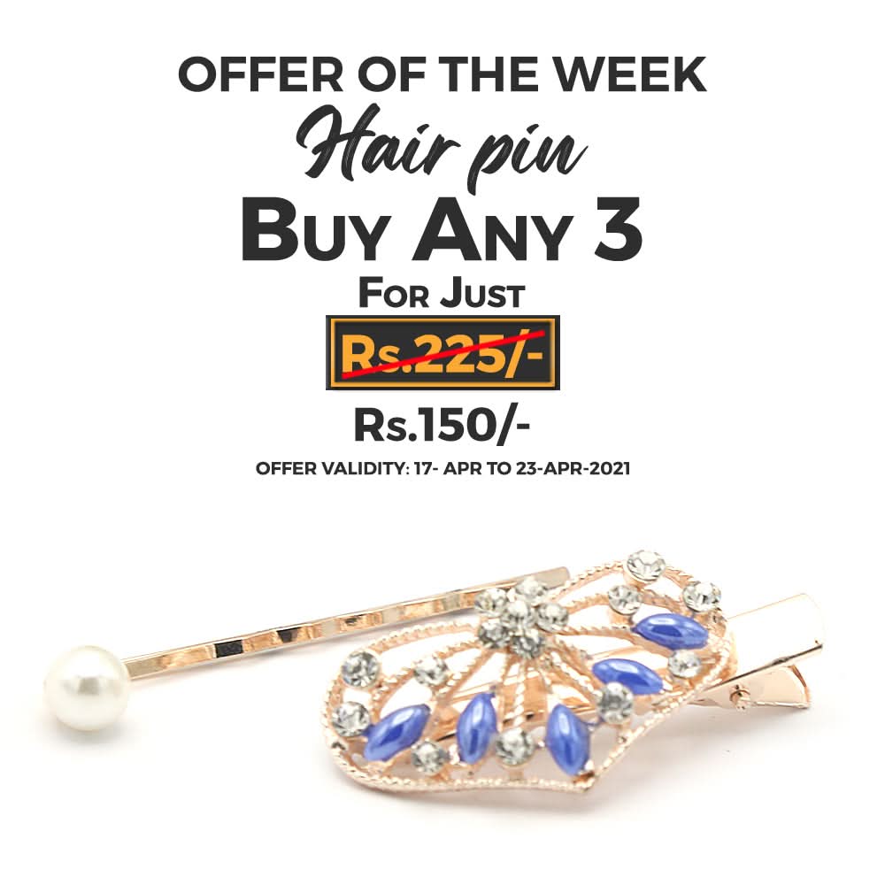 Women's Hair Pin & Clip - Navy Blue, Women, Hair And Head Jewellery, Chase Value, Chase Value