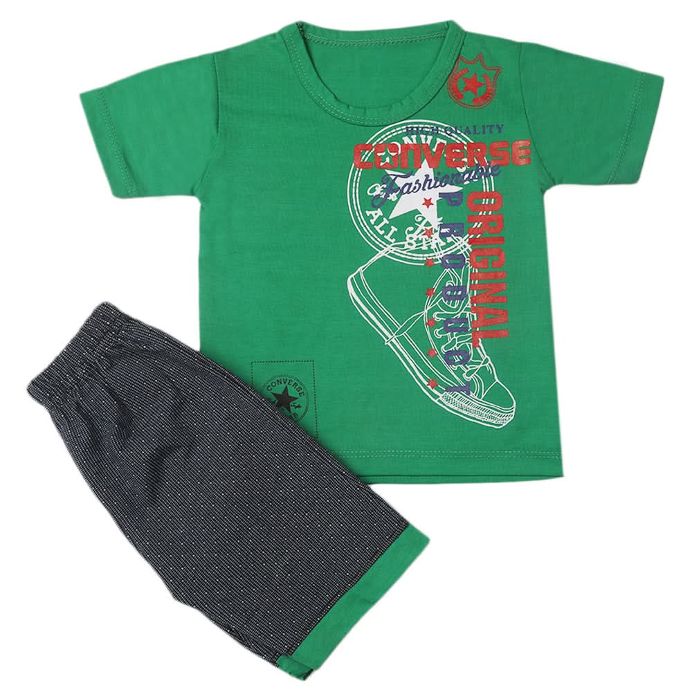 Boys Half Sleeves Short Suit - Green, Kids, Boys Sets And Suits, Chase Value, Chase Value
