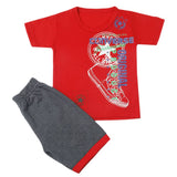 Boys Half Sleeves Short Suit - Red, Kids, Boys Sets And Suits, Chase Value, Chase Value