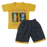 Boys Half Sleeves Short Suit - Mustard, Kids, Boys Sets And Suits, Chase Value, Chase Value