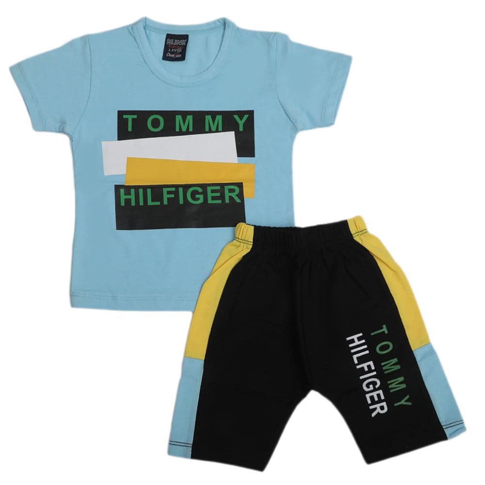 Boys Half Sleeves Short Suit - Blue, Kids, Boys Sets And Suits, Chase Value, Chase Value