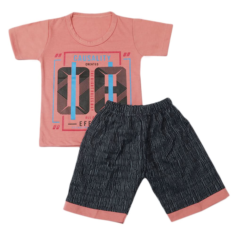 Boys Half Sleeves Short Suit - Pink, Kids, Boys Sets And Suits, Chase Value, Chase Value