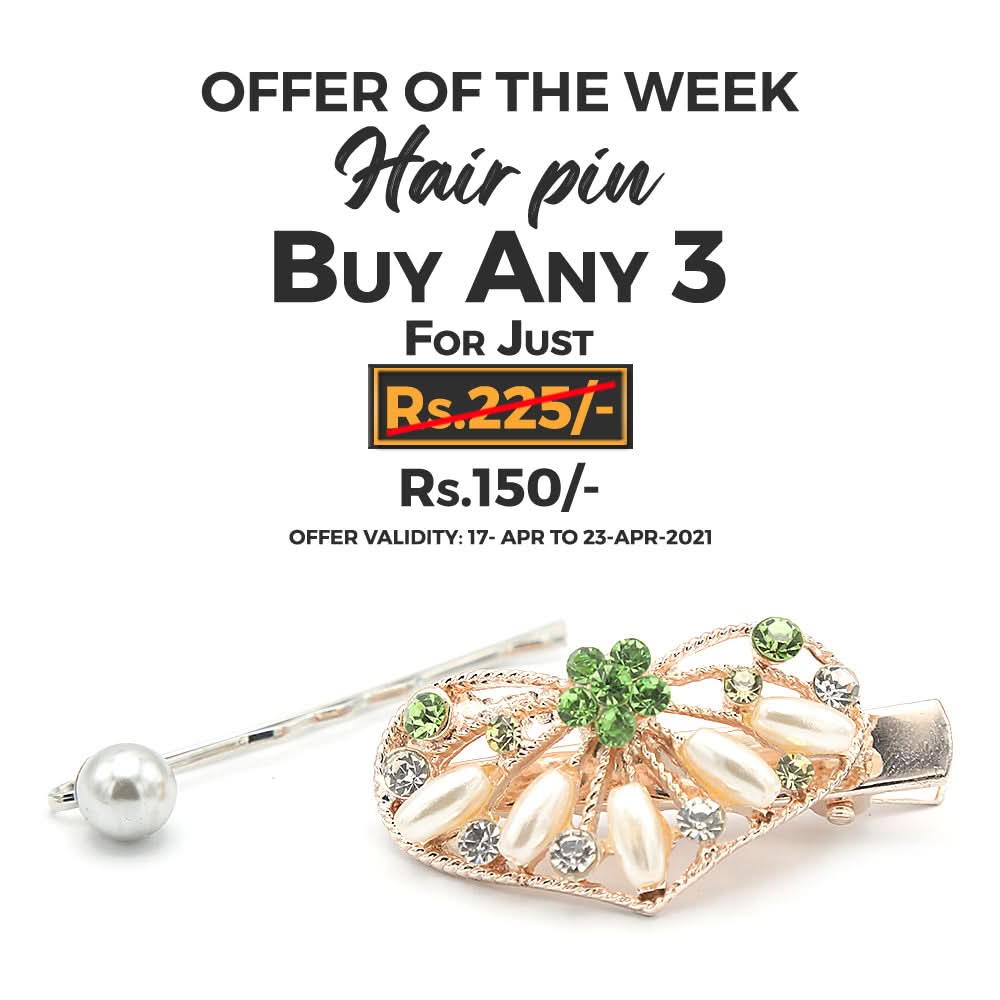 Women's Hair Pin & Clip - Green, Women, Hair And Head Jewellery, Chase Value, Chase Value