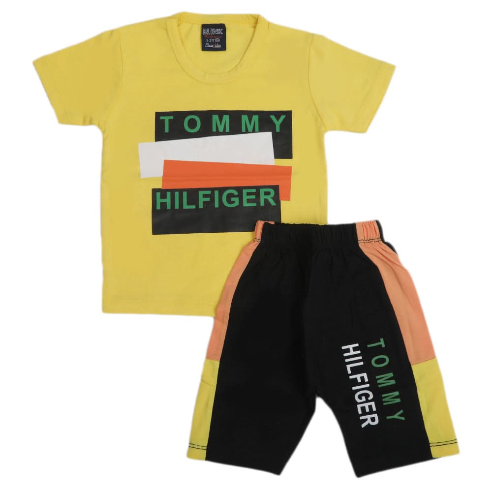 Boys Half Sleeves Short Suit - Yellow, Kids, Boys Sets And Suits, Chase Value, Chase Value
