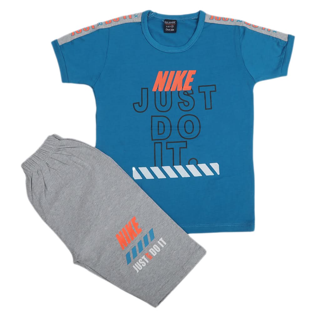 Boys Half Sleeves Short Suit - Blue, Kids, Boys Sets And Suits, Chase Value, Chase Value