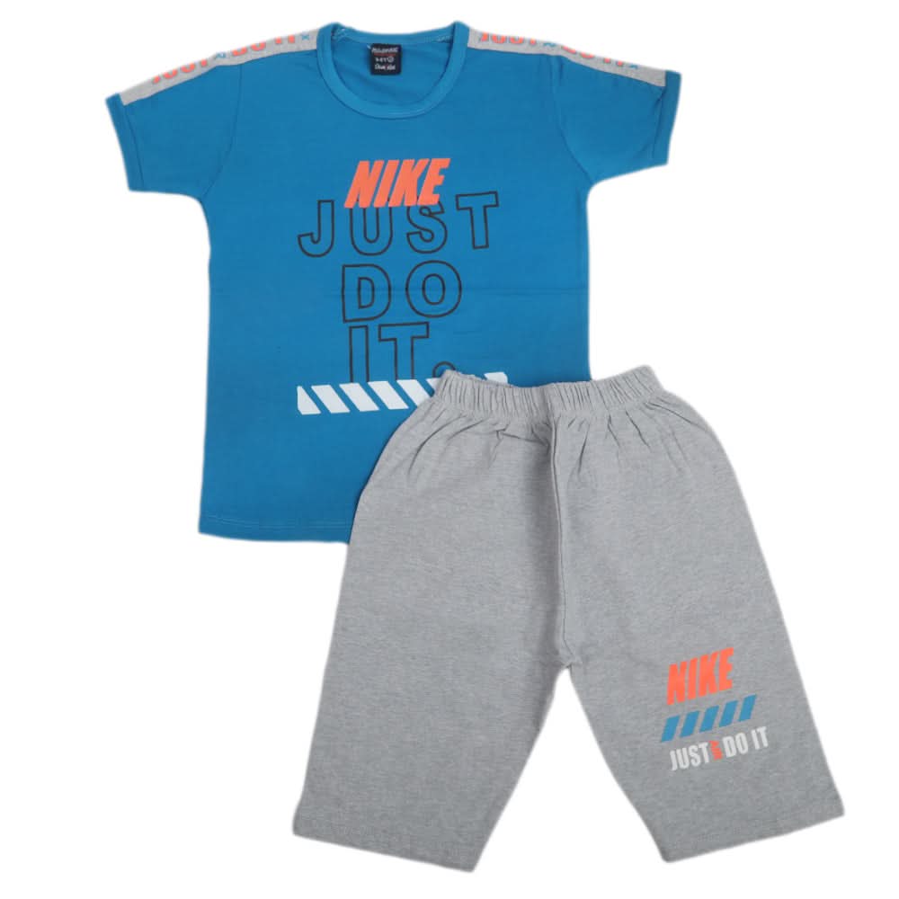 Boys Half Sleeves Short Suit - Blue, Kids, Boys Sets And Suits, Chase Value, Chase Value
