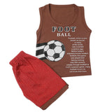 Boys Half Sleeves Short Suit - Dark Brown, Kids, Boys Sets And Suits, Chase Value, Chase Value