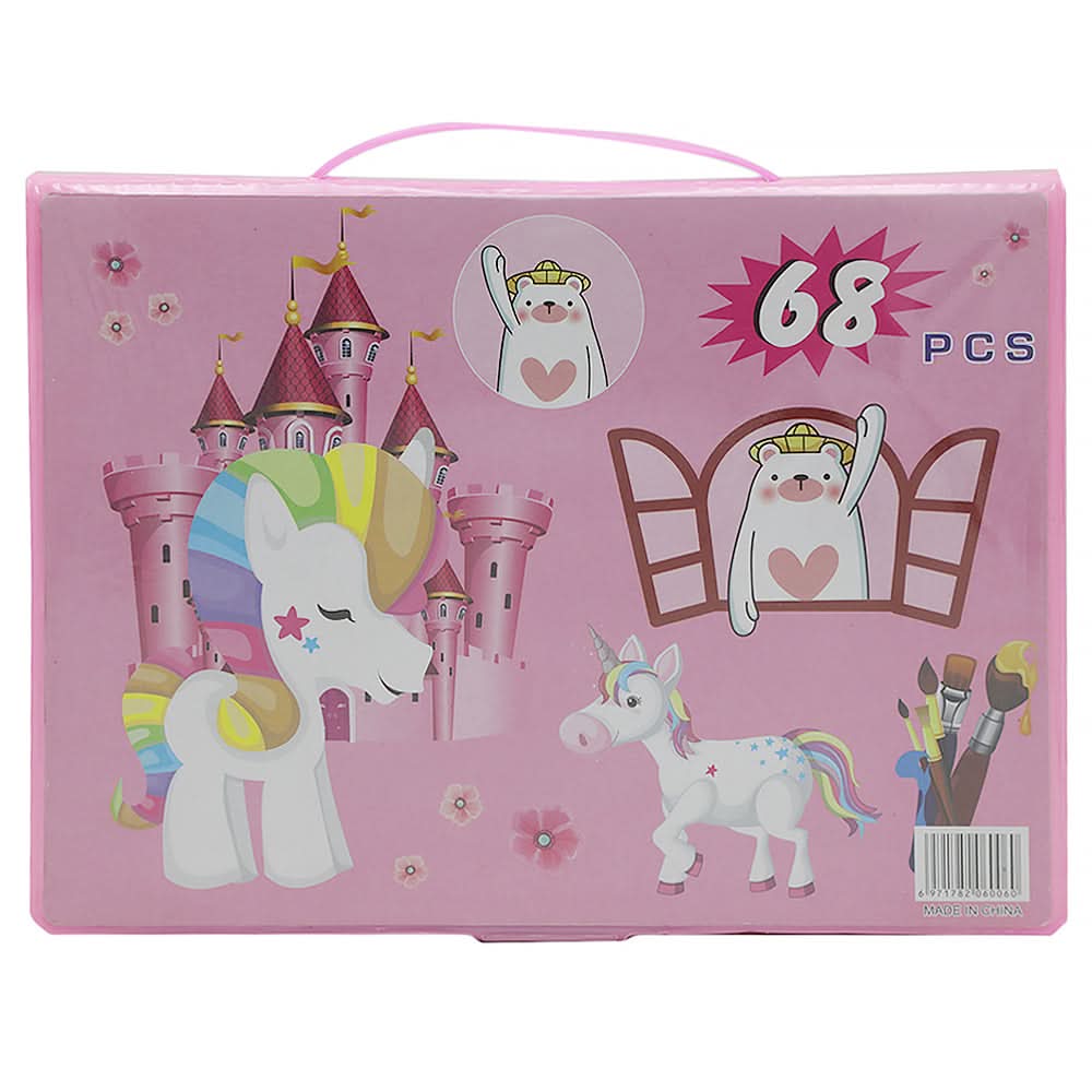 Color Kit 68 Pcs - Pink, Kids, Pencil Boxes And Stationery Sets, Chase value, Chase Value