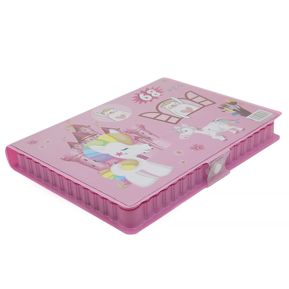 Color Kit 68 Pcs - Pink, Kids, Pencil Boxes And Stationery Sets, Chase value, Chase Value