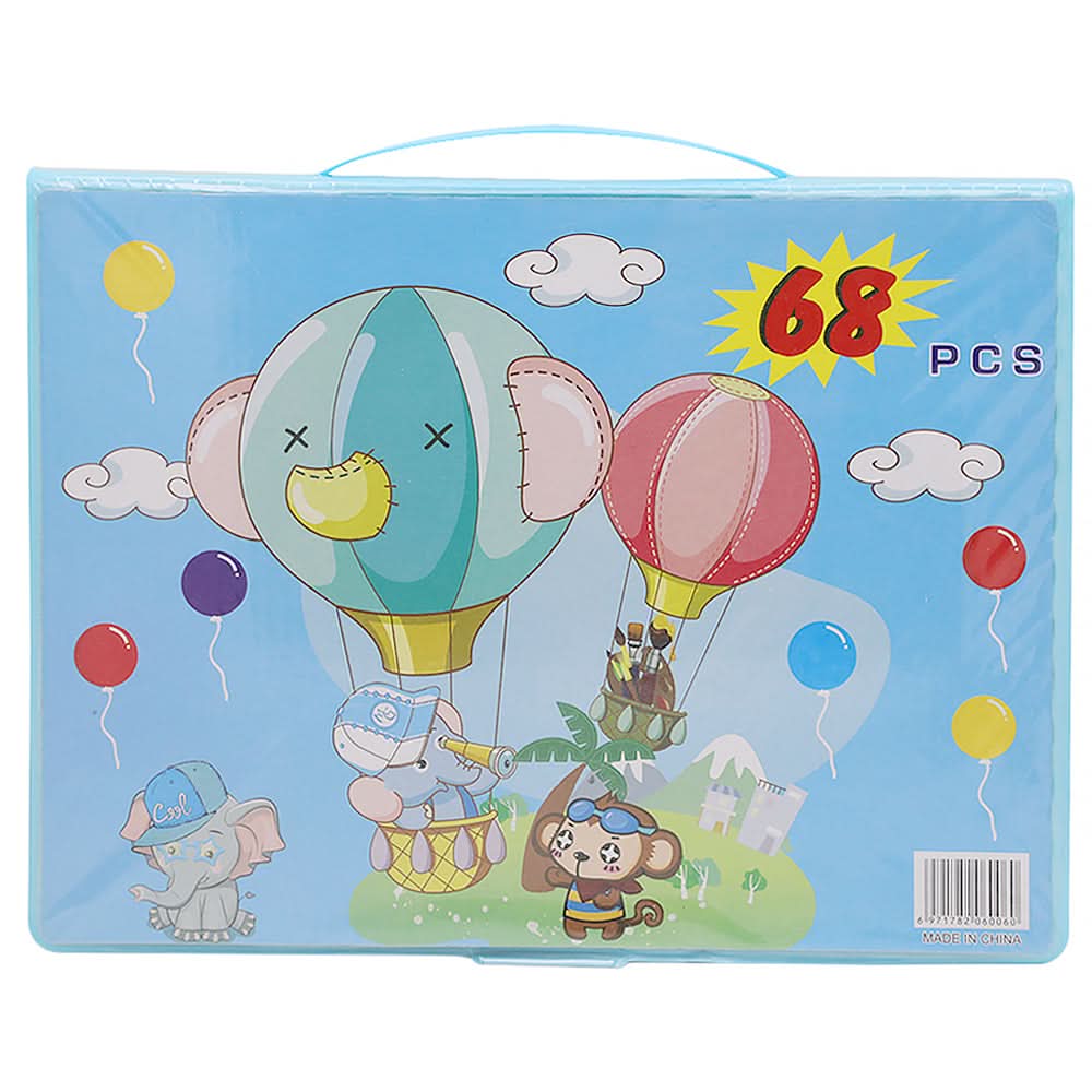 Color Kit 68 Pcs - Blue, Kids, Pencil Boxes And Stationery Sets, Chase value, Chase Value