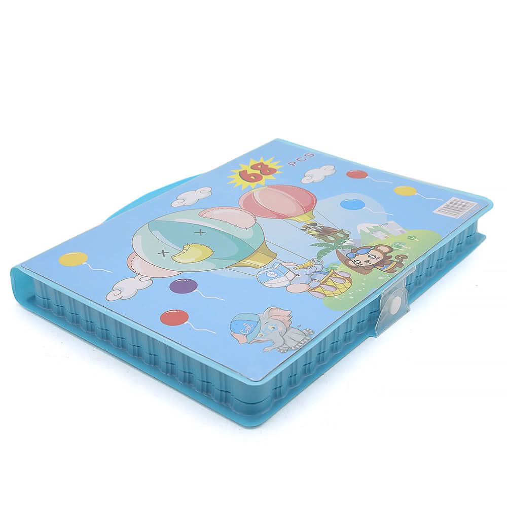 Color Kit 68 Pcs - Blue, Kids, Pencil Boxes And Stationery Sets, Chase value, Chase Value