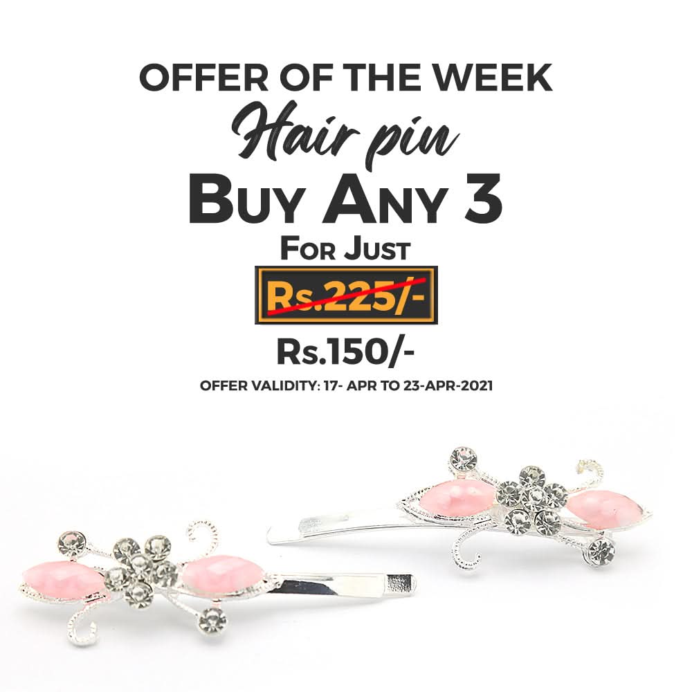 Women's Hair Pin & Clip - Pink, Women, Hair And Head Jewellery, Chase Value, Chase Value