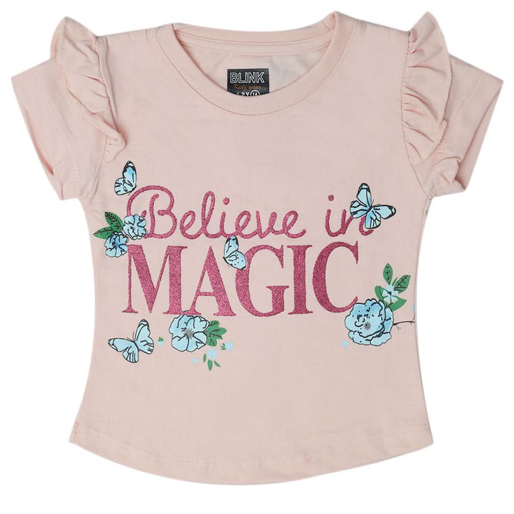 Girls Half Sleeves T-Shirt - Pink, Kids, Girls T-Shirts, Chase Value, Chase Value