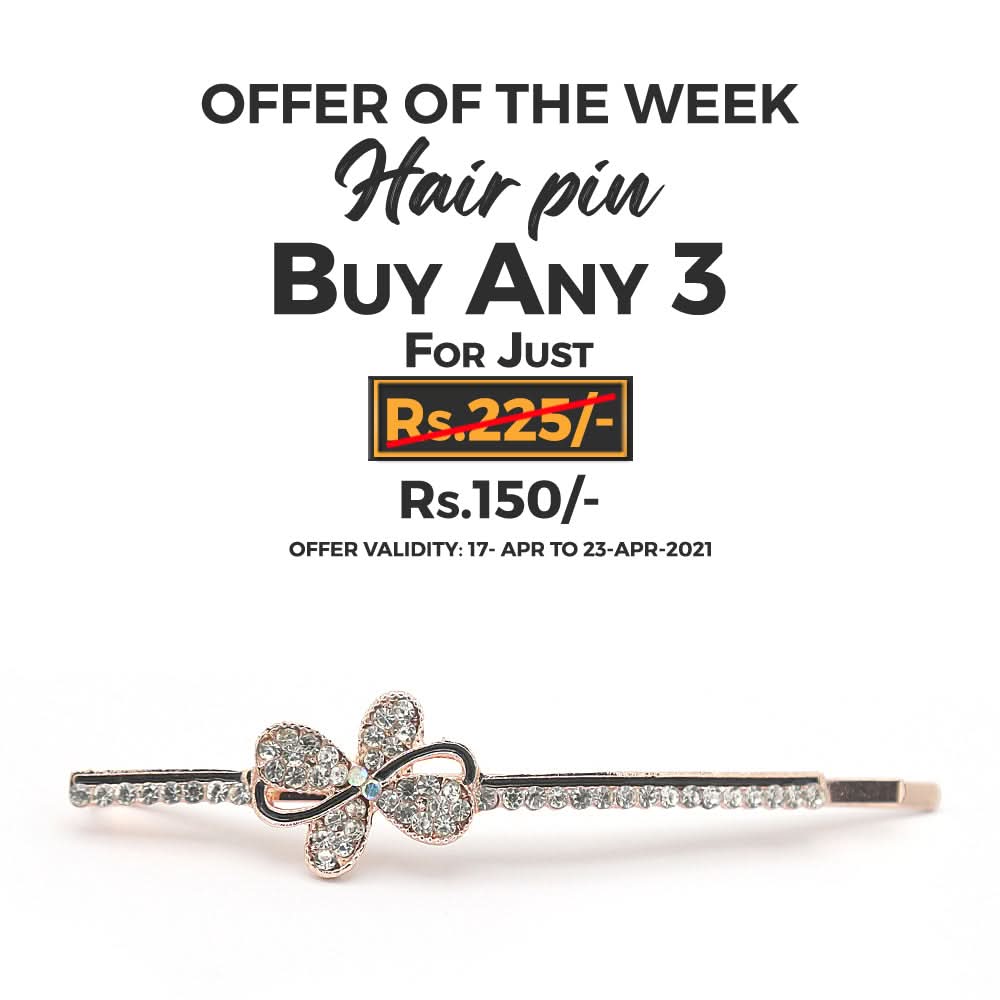 Women's Hair Pin & Clip - Golden, Women, Hair And Head Jewellery, Chase Value, Chase Value