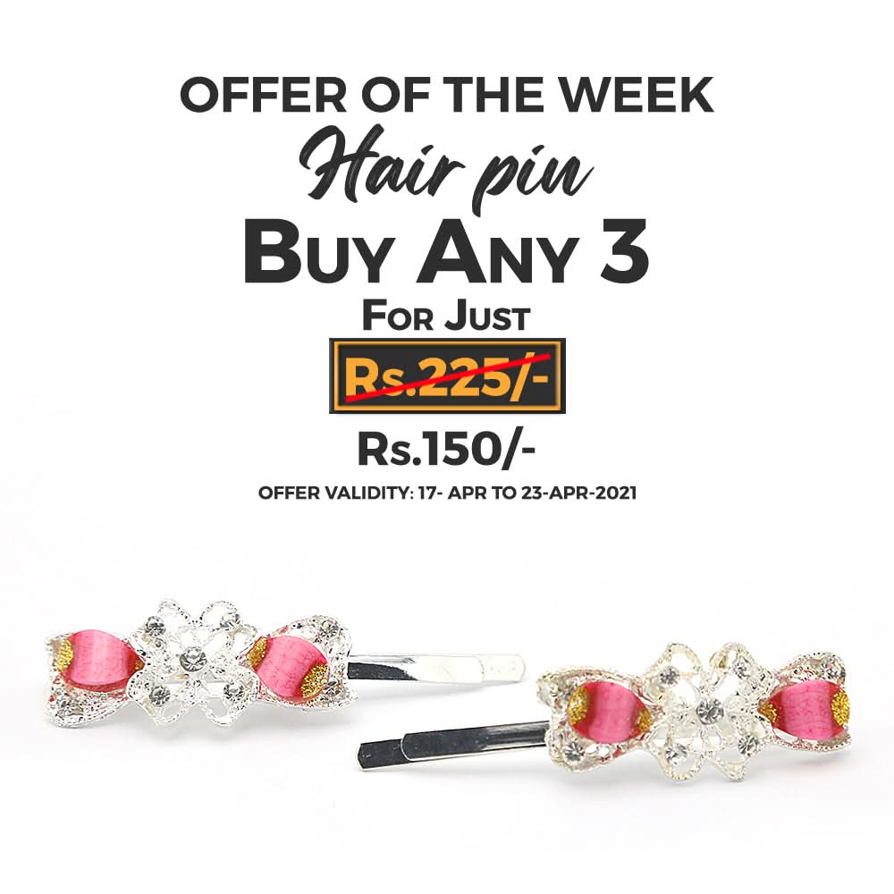 Women's Hair Pin & Clip - Pink, Women, Hair And Head Jewellery, Chase Value, Chase Value