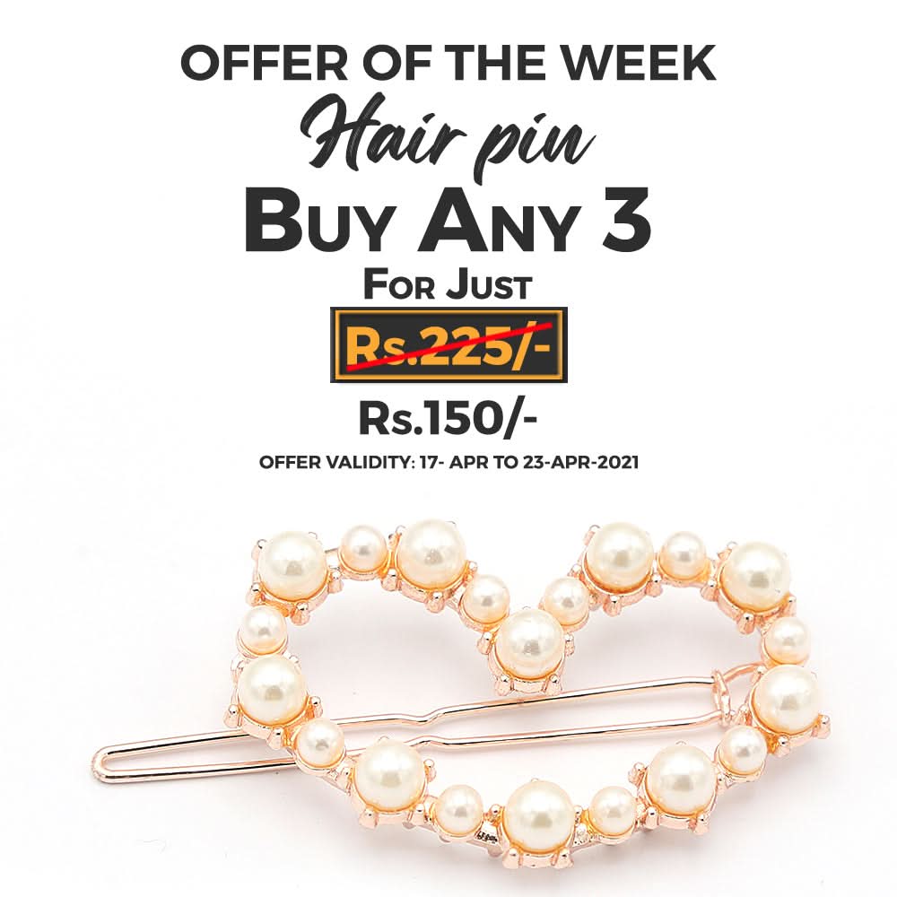 Women's Hair Pin & Clip - Golden, Women, Hair And Head Jewellery, Chase Value, Chase Value