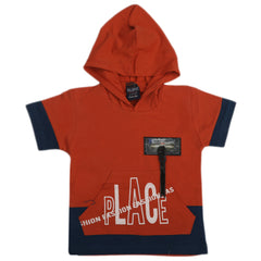 Boys Hoodie T-Shirts - Rust, Boys T-Shirts, Chase Value, Chase Value