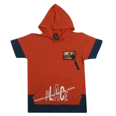 Boys Hoodie T-Shirts - Rust, Boys T-Shirts, Chase Value, Chase Value