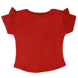 Girls Half Sleeves T-Shirt - Red, Kids, Girls T-Shirts, Chase Value, Chase Value