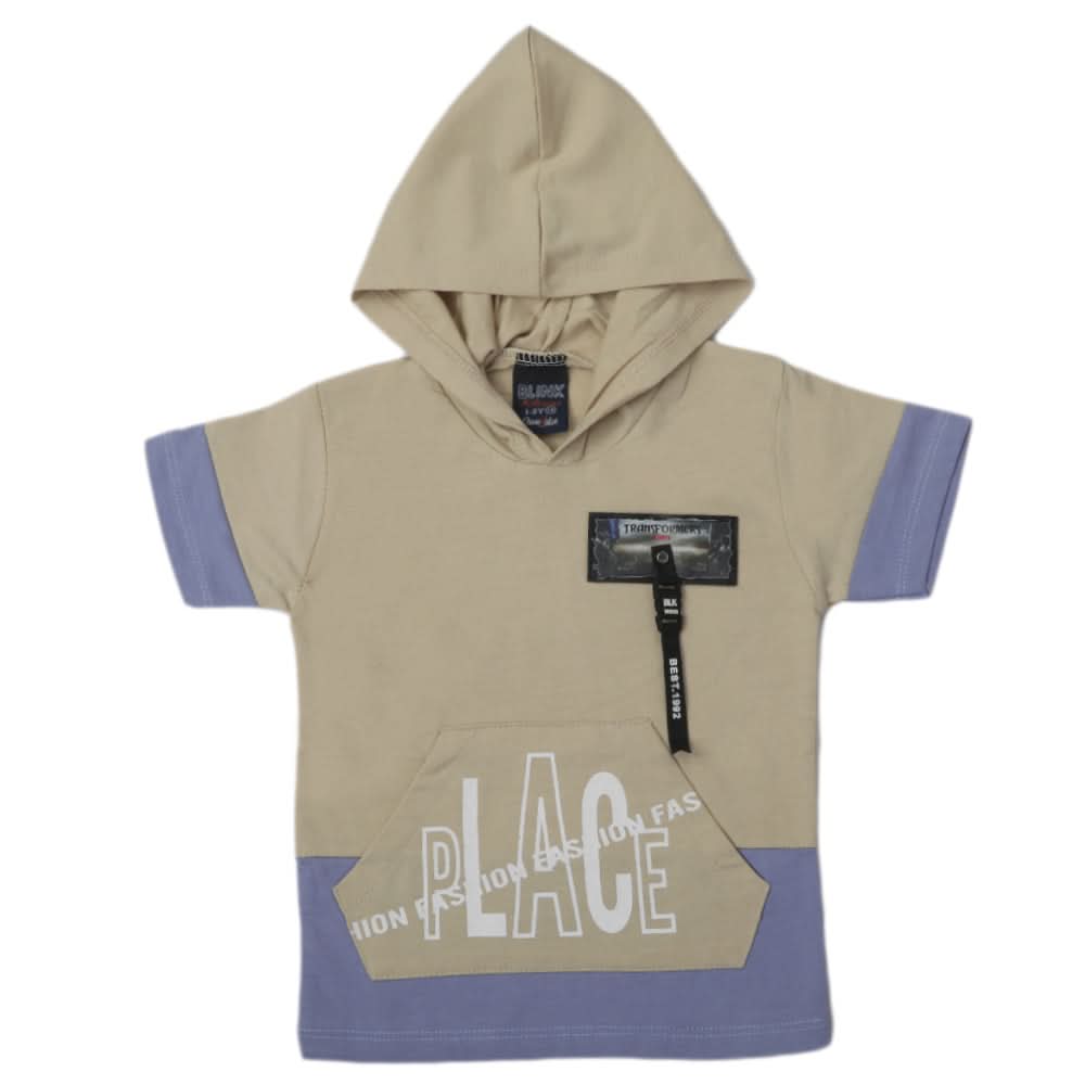 Boys Hoodie T-Shirts - Beige, Boys T-Shirts, Chase Value, Chase Value