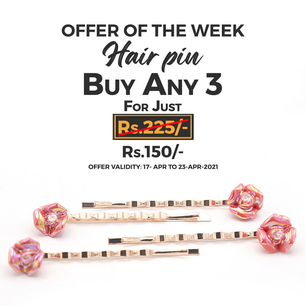 Women's Hair Pin & Clip - Pink, Women, Hair And Head Jewellery, Chase Value, Chase Value
