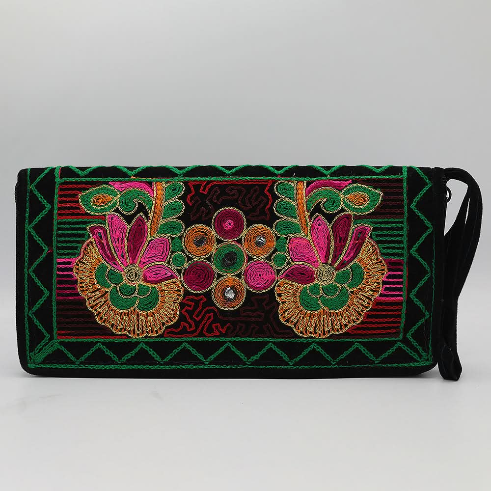 Women's Clutch 11-3 Flower - Green, Women, Clutches, Chase Value, Chase Value