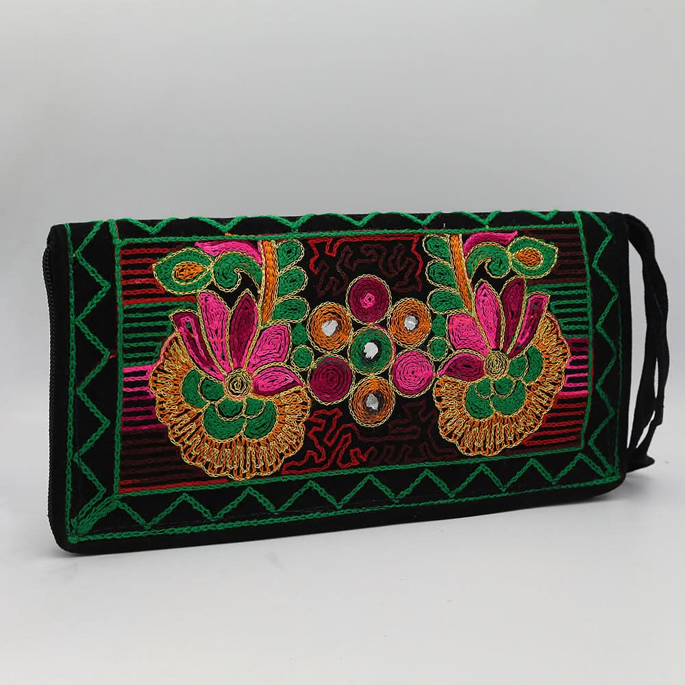 Women's Clutch 11-3 Flower - Green, Women, Clutches, Chase Value, Chase Value