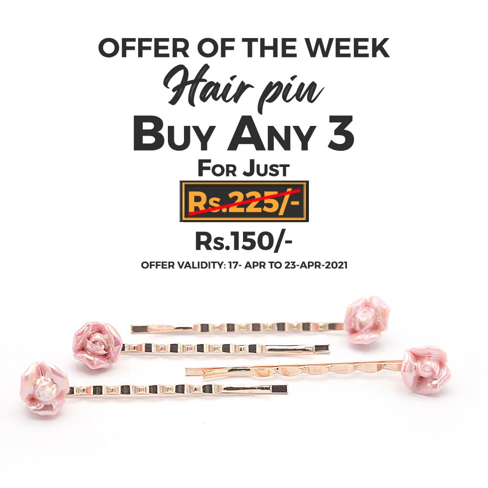 Women's Hair Pin & Clip - Light Pink, Women, Hair And Head Jewellery, Chase Value, Chase Value