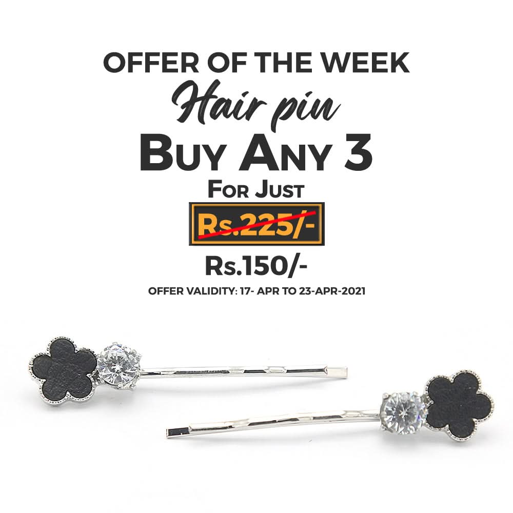 Women's Hair Pin & Clip - Black, Women, Hair And Head Jewellery, Chase Value, Chase Value