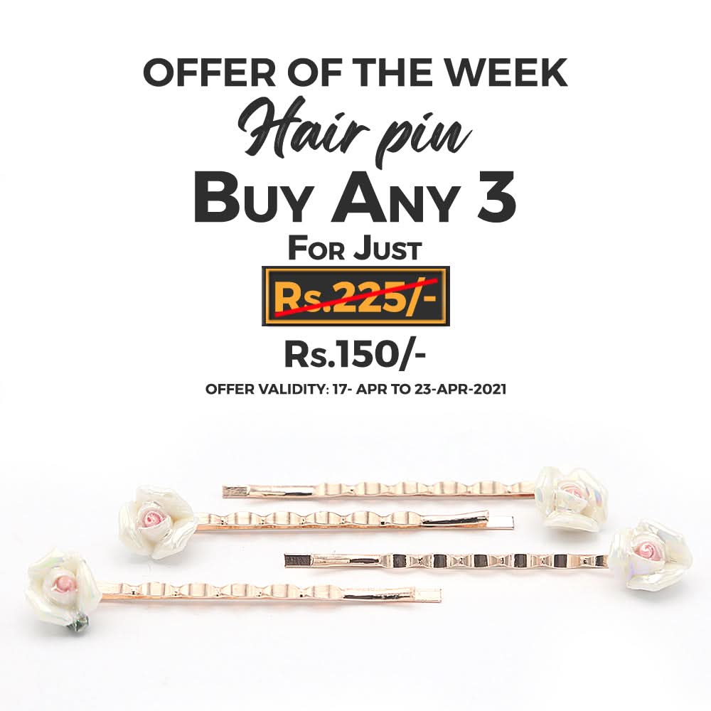 Women's Hair Pin & Clip - White, Women, Hair And Head Jewellery, Chase Value, Chase Value