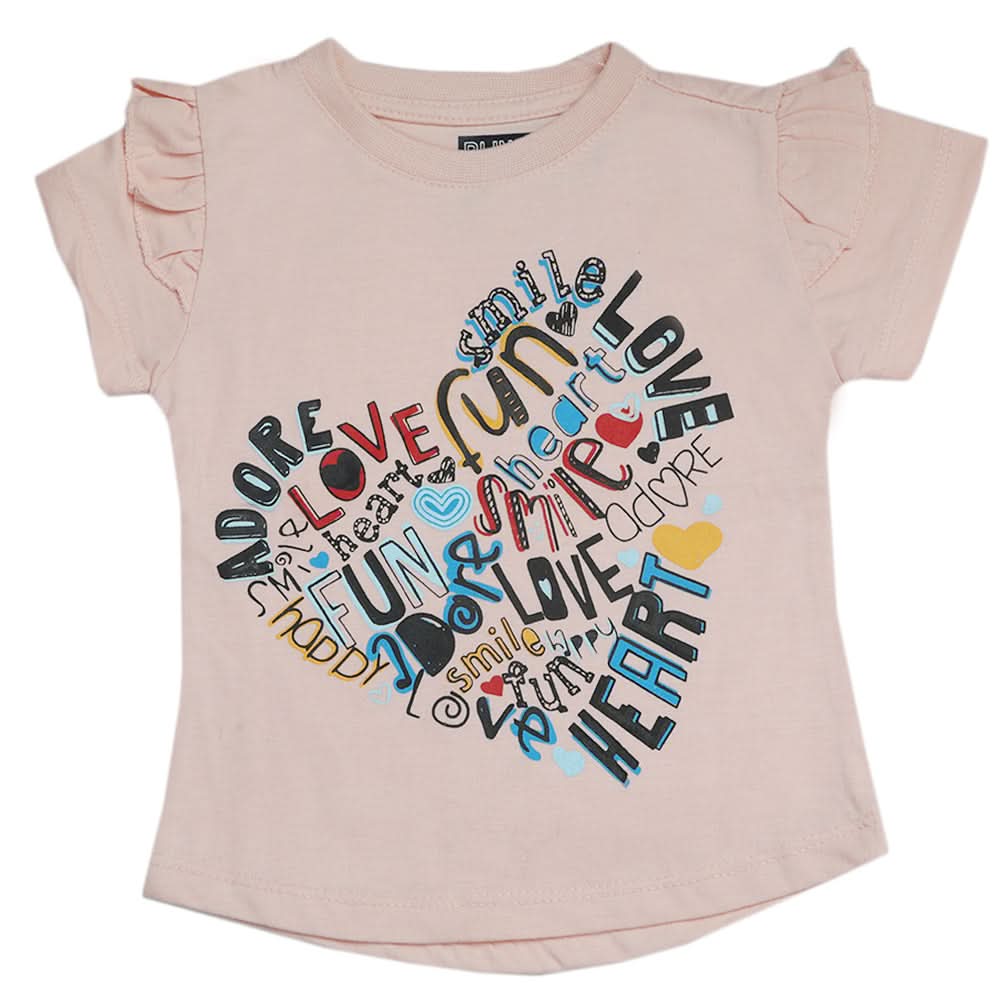 Girls Half Sleeves T-Shirt - Pink, Kids, Girls T-Shirts, Chase Value, Chase Value