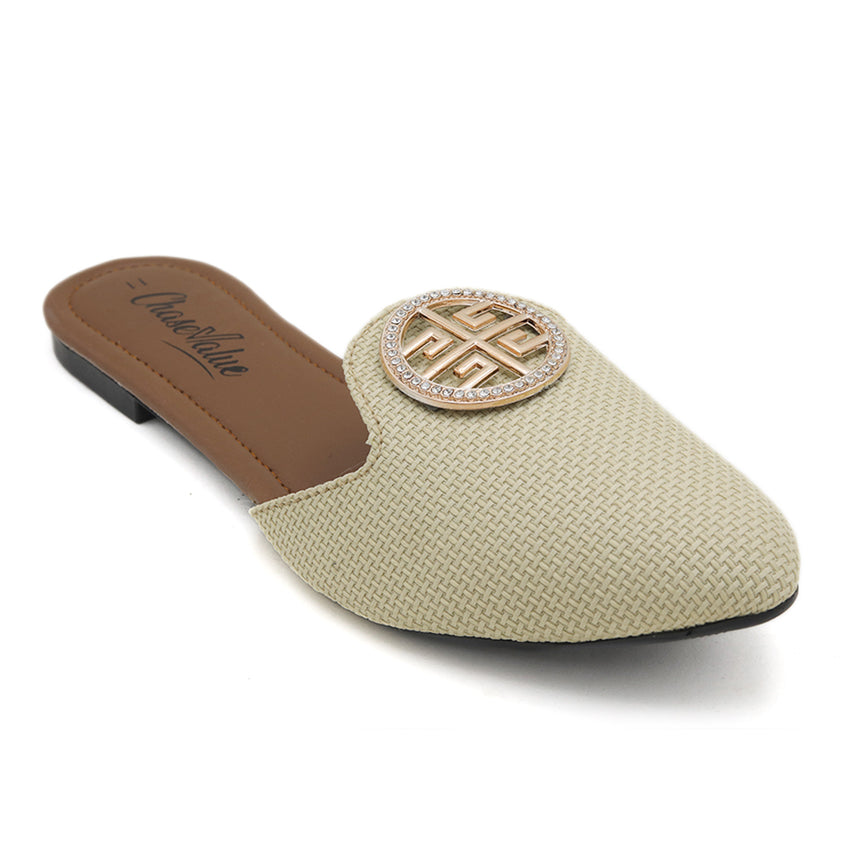 Women's Backless Slipper - Fawn, Women, Slippers, Chase Value, Chase Value