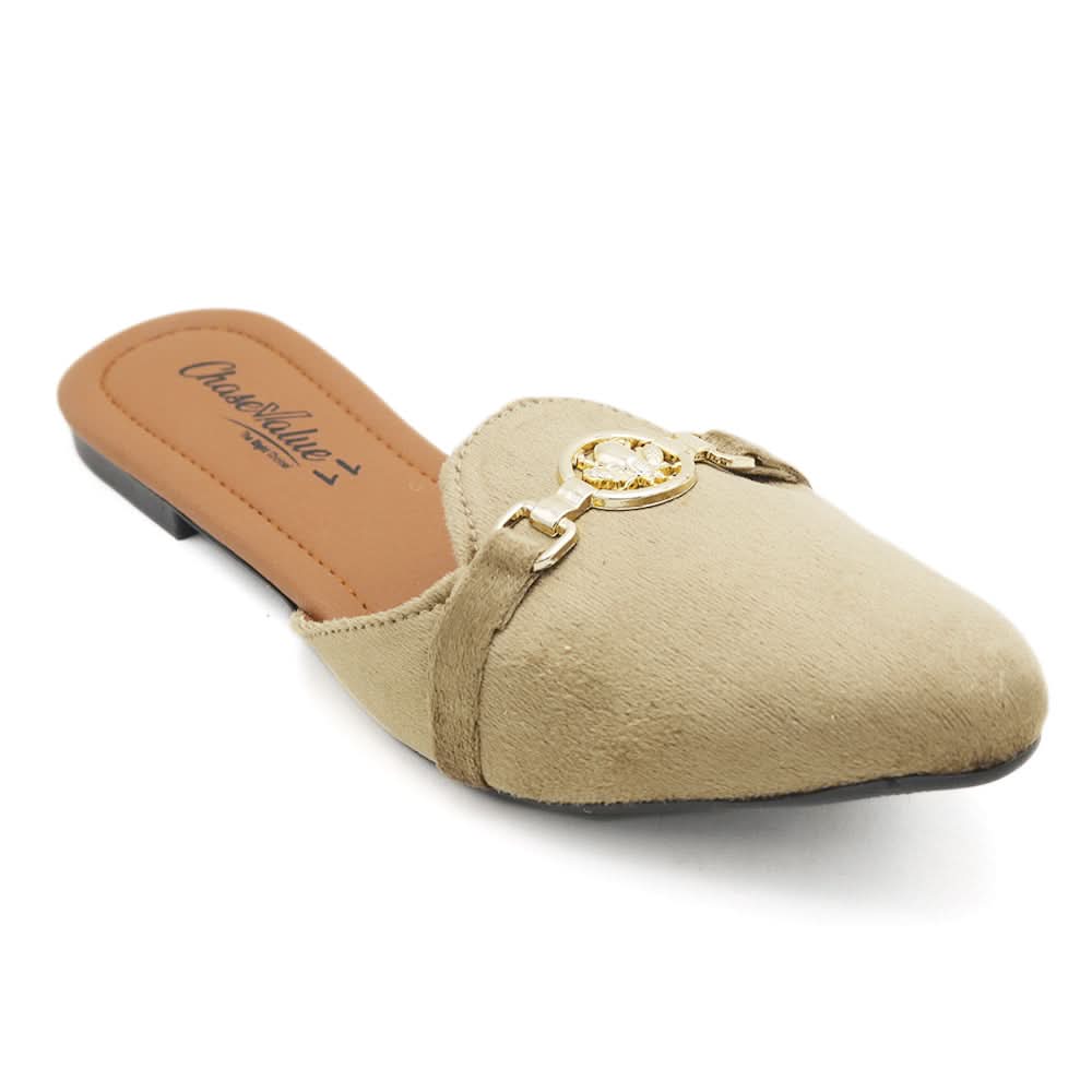 Women's Backless Slipper - Brown, Women, Slippers, Chase Value, Chase Value