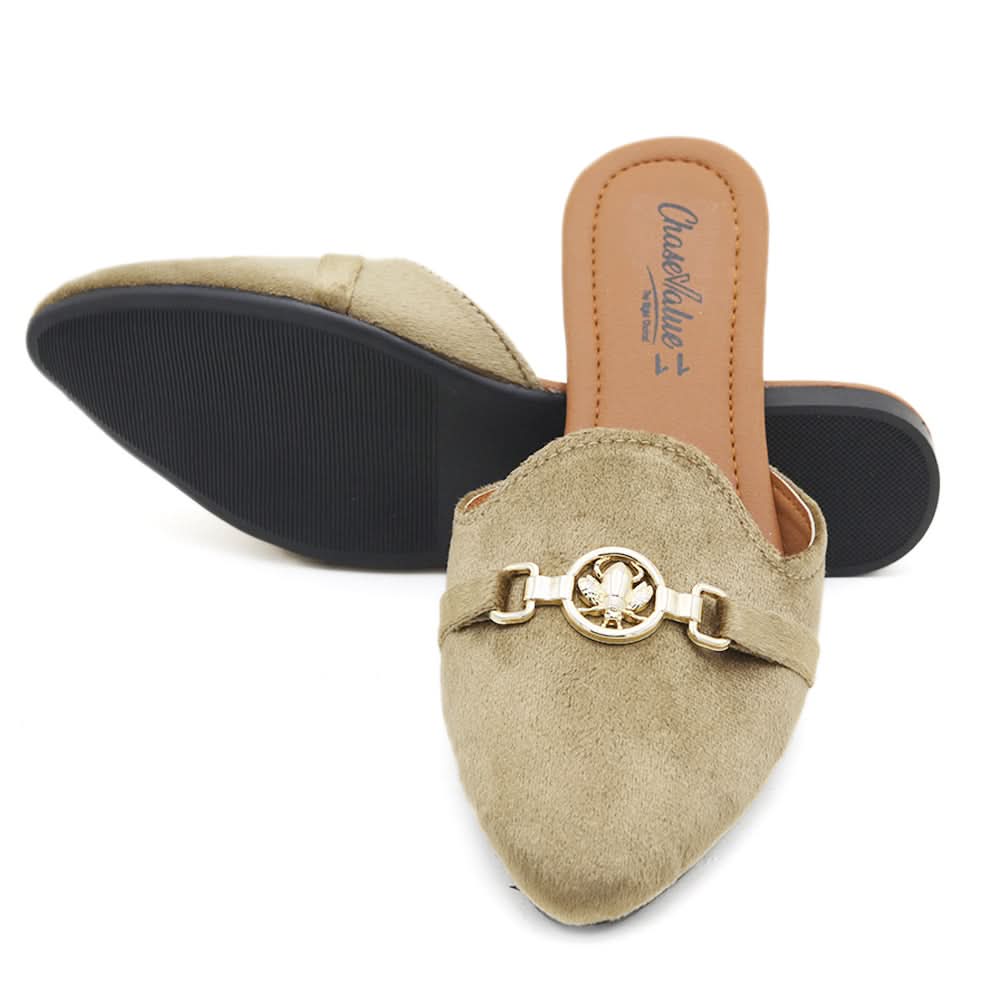 Women's Backless Slipper - Brown, Women, Slippers, Chase Value, Chase Value